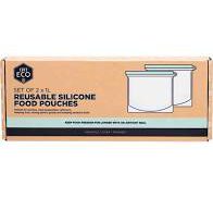 Reusable Silicone Food Pouches (Set of 2 x 1L)
