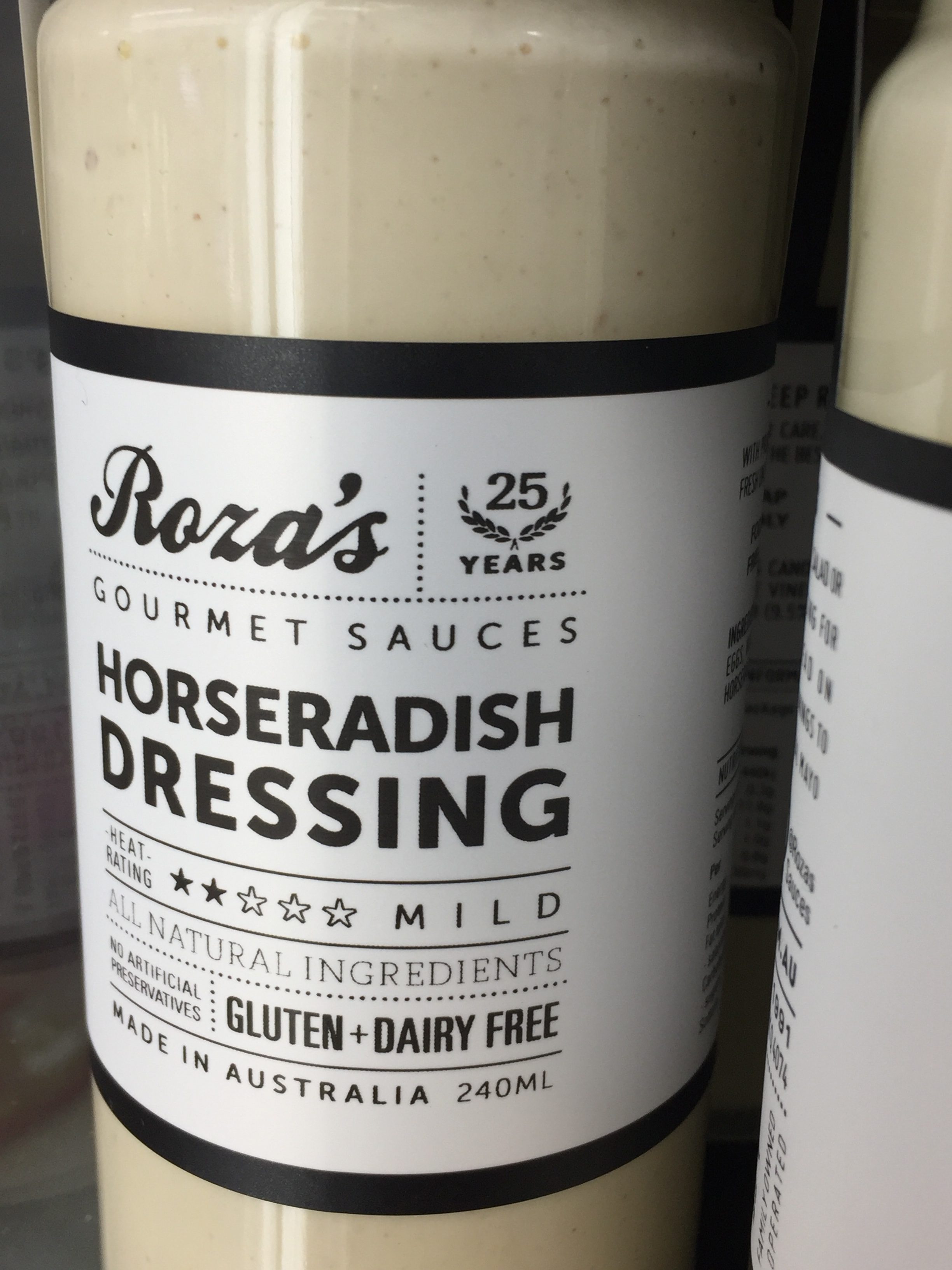 Dressing horseradish 240ml Rozas Gourmet sauces Greengrocers Pantry